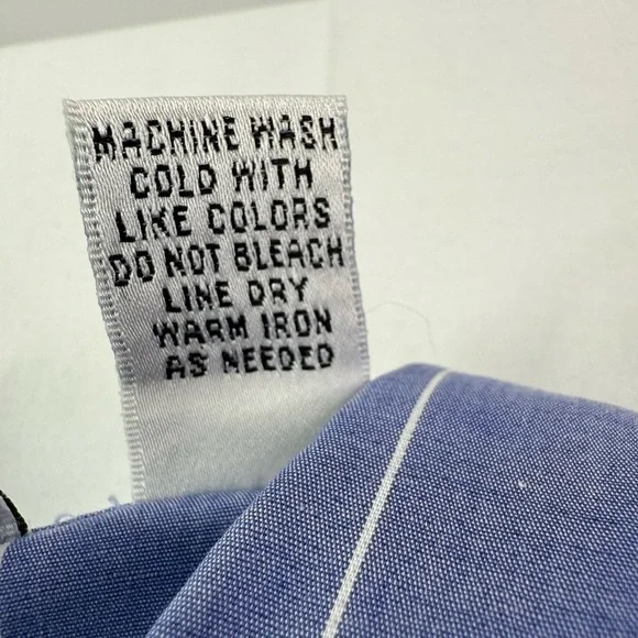 Chico’s Design Blue Striped Button-Up Shirt Long Sleeves Size Large - Picture 6 of 8